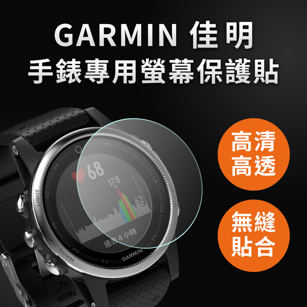 GARMIN】Forerunner Fenix 5x/Fenix 3 高清TPU奈米保謢貼膜(直徑38mm