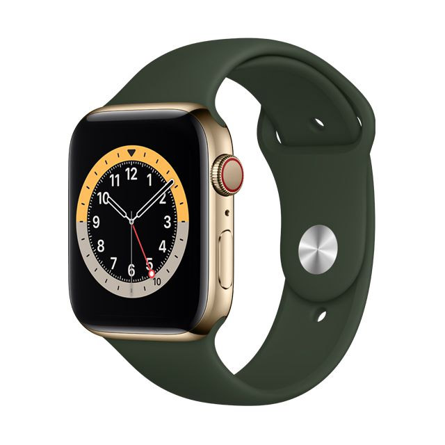 Apple Watch S6 LTE,44mm Gold Stainless Steel Case with Cyprus