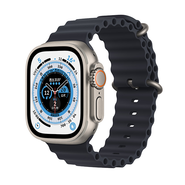Apple Watch Ultra GPS + Cellular, 49mm Titanium Case Midnight Ocean Band