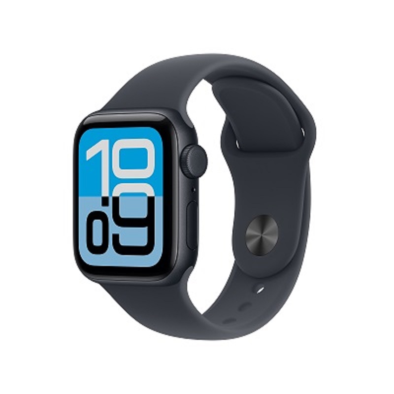 Apple Watch SE 3 GPS 44mm 午夜色鋁金屬錶殼搭配午夜色運動錶帶