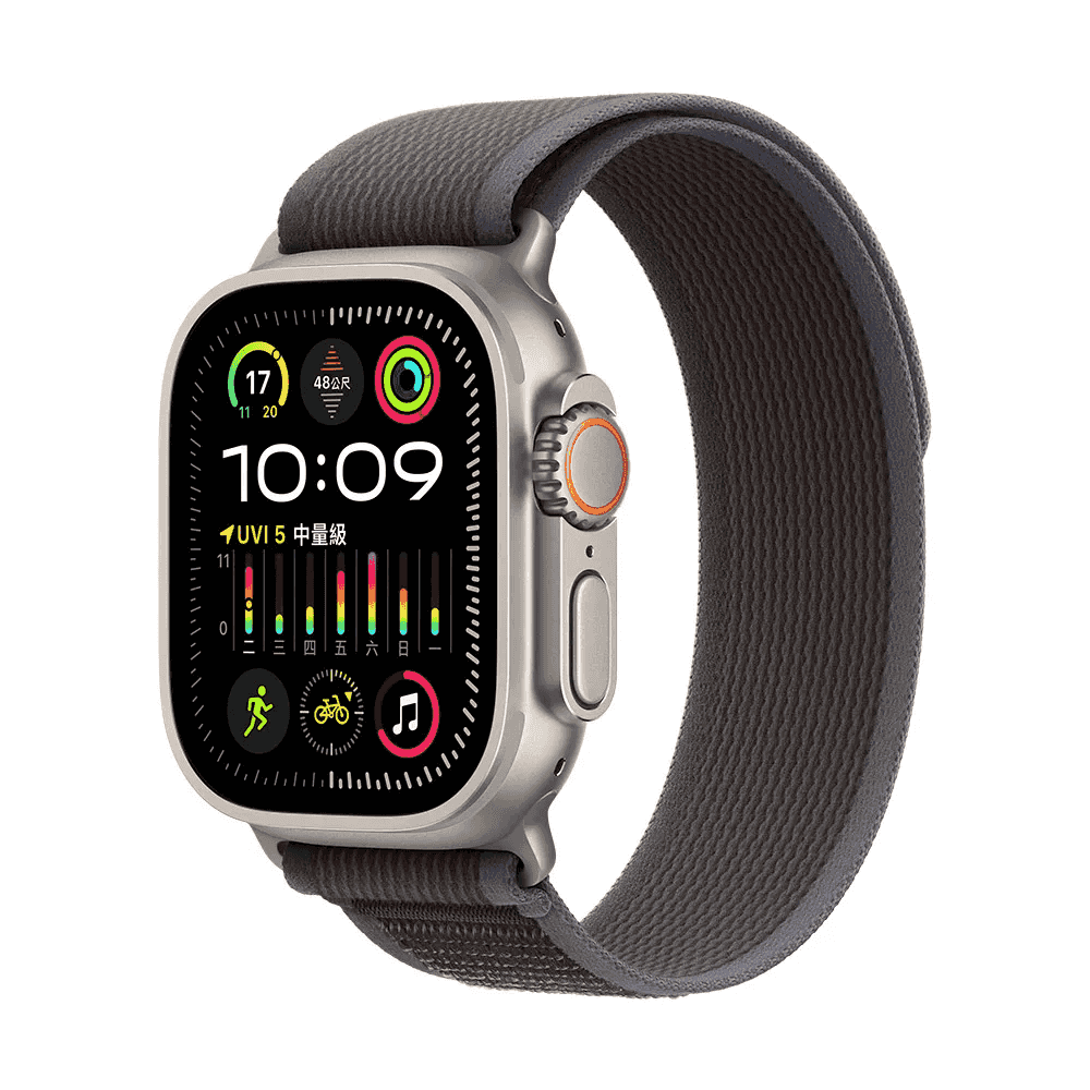 Apple Watch Ultra 2 GPS + Cellular, 49mm 藍+黑色越野錶環 S/M