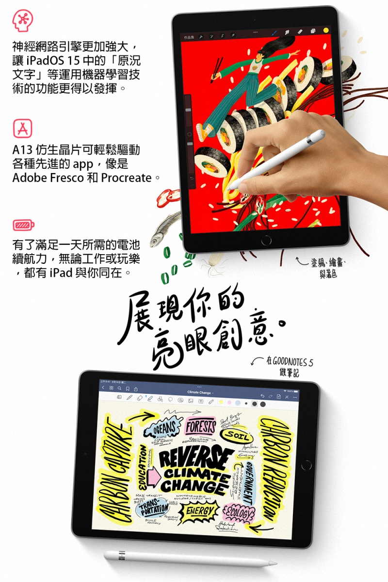 PC/タブレット タブレット Apple 第九代iPad 10.2 吋64G WiFi 灰色- PChome 24h購物