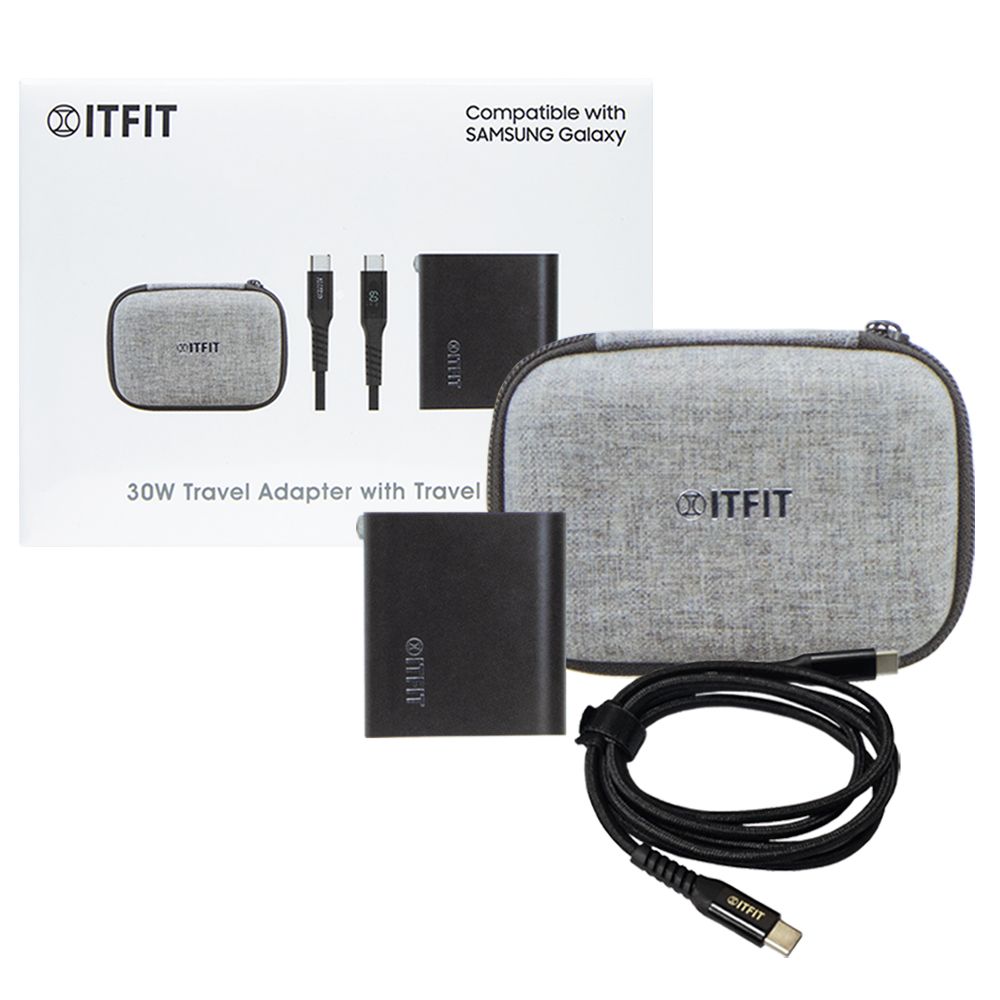 原廠 ITFIT 30W PD雙孔+60W 3A 雙Type-C 快充組 (ITFITPW11)