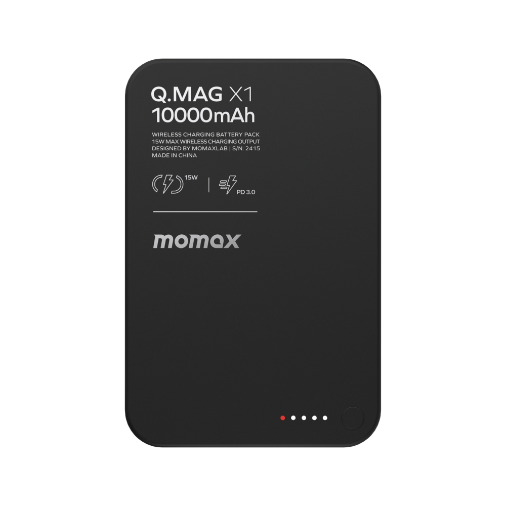 MOMAX 摩米士 Q.Mag X1 10000mAh 超薄磁吸行動電源 IP117