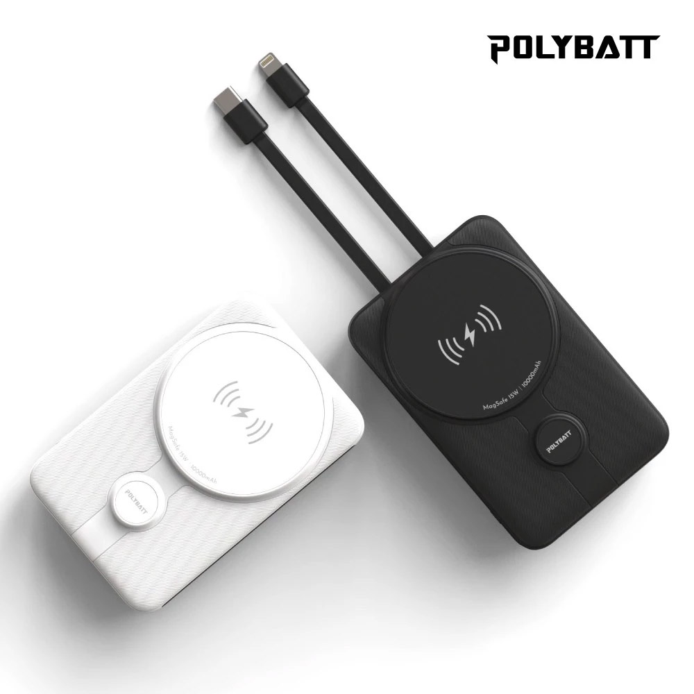 POLYBATT 38.5wh 10000mAh 磁吸帶線行動電源 支援磁吸 2C / LC 可上飛機
