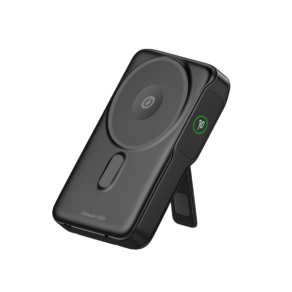 amuok 15W磁吸無線充行動電源 自帶線 快充