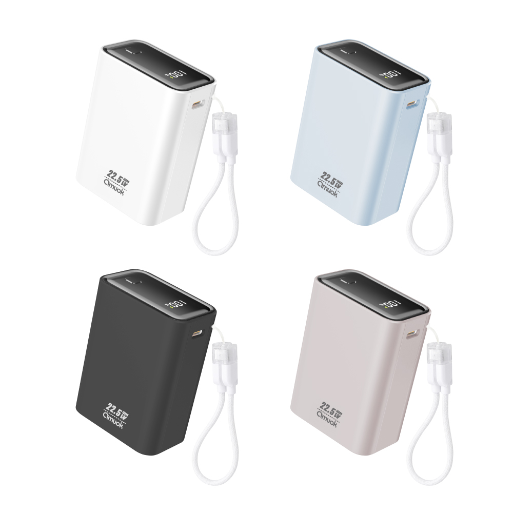 amuok 小立方行動電源 10000 mAh 掛繩充電 CCC認證 Wh