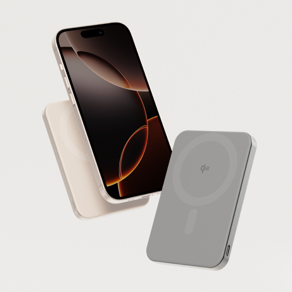 Allite LITE 超薄充 5000 mAh Qi2 磁吸支架行動電源