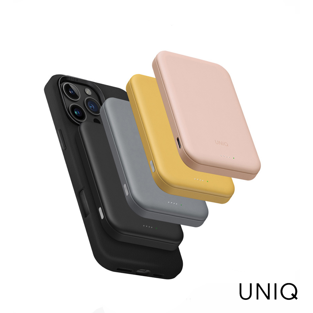 UNIQ 5000mAh 15W 1孔輸出 Lyden質感皮革雙磁吸行動電源(附收納袋)/19.35Wh