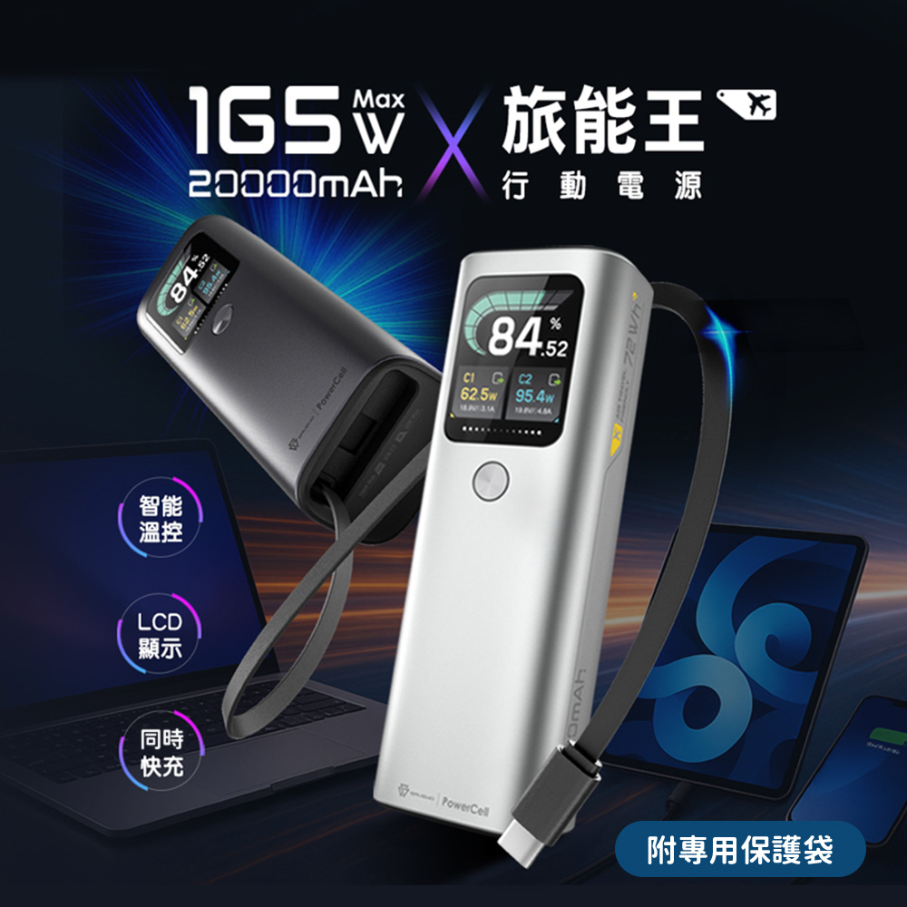 SAVEWO 救世 PowerCell 旅能王行動電源20000mAh(已標示72Wh/中國CCC認證/支援筆電充電)（其他規格）