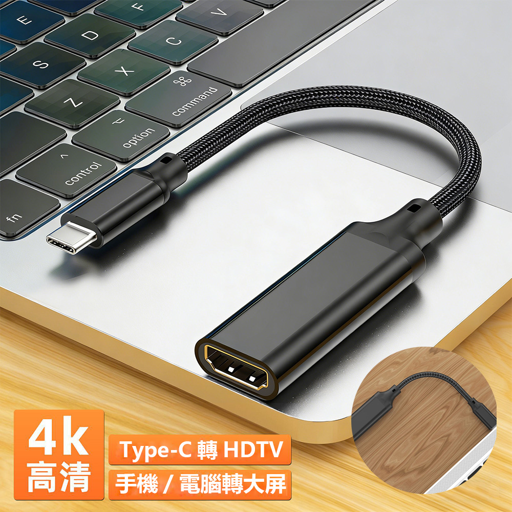 Sily Type-C to HDMI高清影音轉接器 4K傳輸辦公投屏轉換器 傳輸線 支援Mac轉接線/投影機 台灣現貨