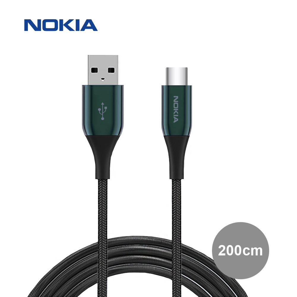 經典極速充電線 夜幕綠Type C 200CM 2A P8201A GN