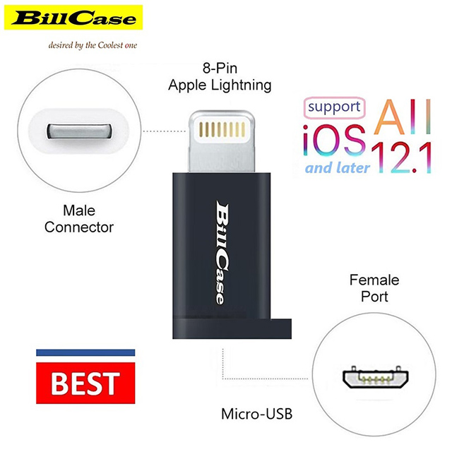高階 Micro USB 轉 Lightning 迷你轉接頭