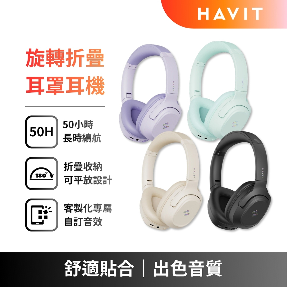 Havit H612BT PRO 旋轉折疊180度耳罩式耳機