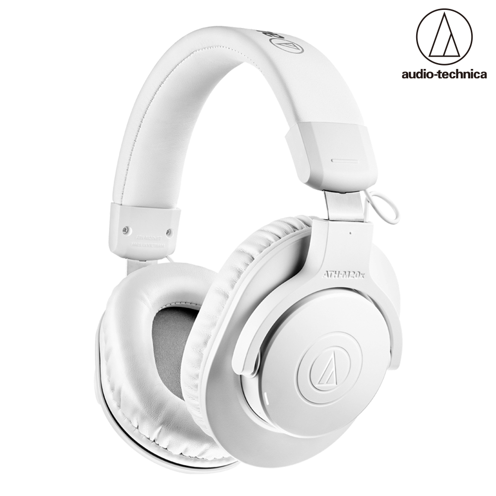 audio-technica 鐵三角 ATH-M20xBT 專業監聽 藍牙無線耳機 白色