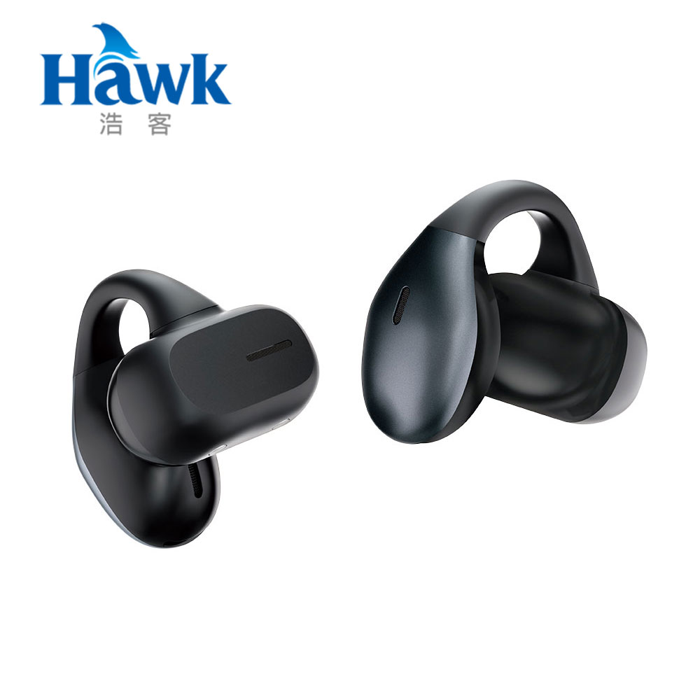 Hawk 浩客 S2 OWS 夾耳式藍牙耳機(5.3藍牙/ENC 環境降噪/IPX5防水/TYPE C充電)