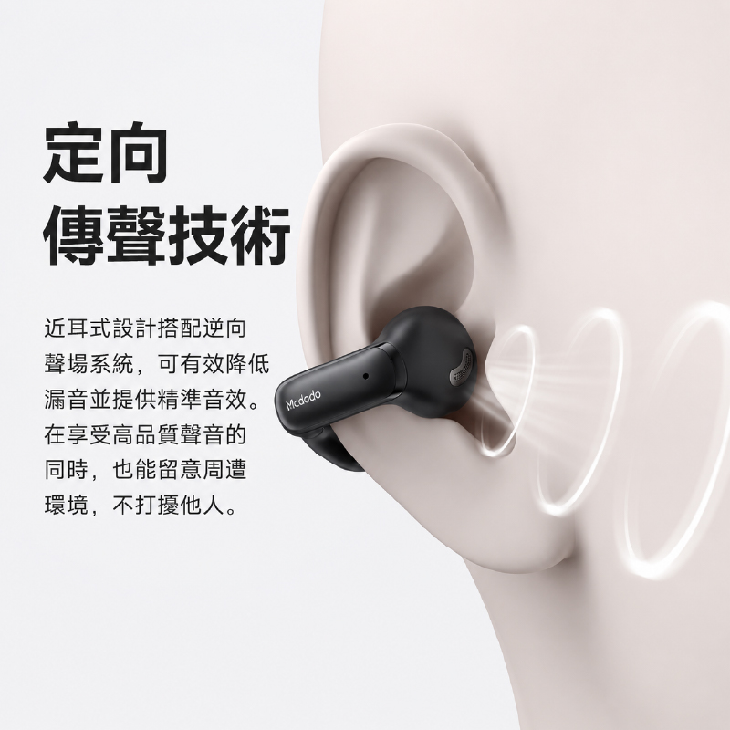 Mcdodo 麥多多 HP117 Zeno Air 04系列舒適可調節開放式夾耳耳機