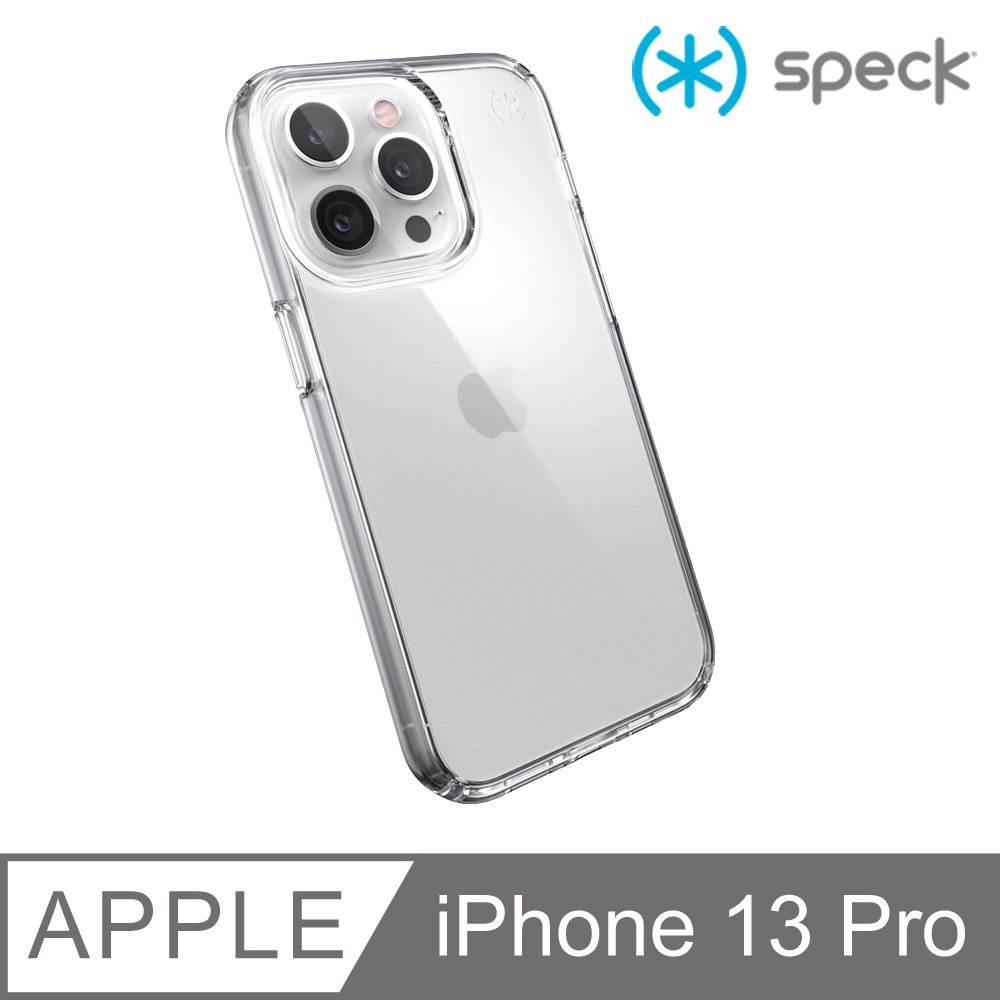 Speck iPhone 13 Pro (6.1吋) Presidio Perfect-Clear透明抗菌防摔殼