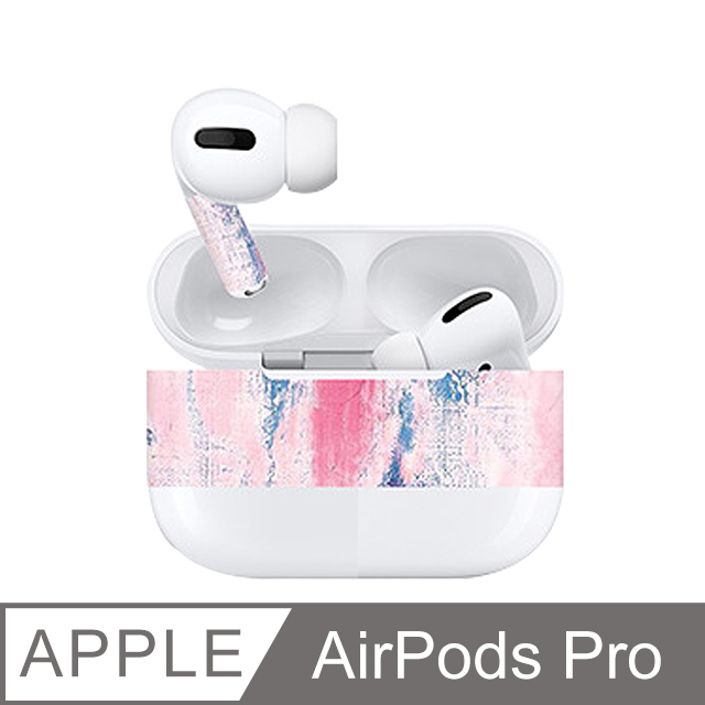 AirPods Pro 耳機機身貼紙-粉色潑漆- PChome 24h購物