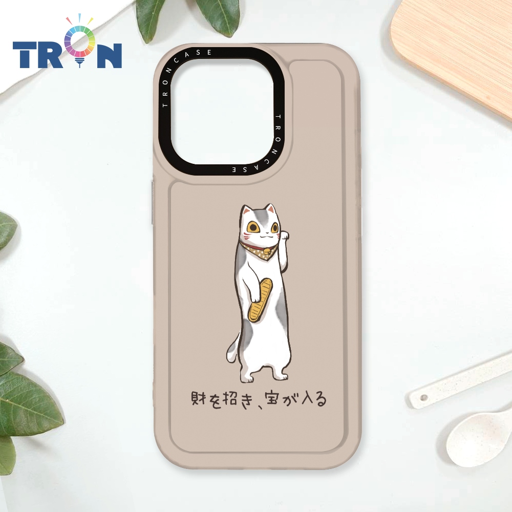 TRON iPhone 16 Pro 俄羅斯方塊招財貓I型系列 太空殼 透白款 手機殼