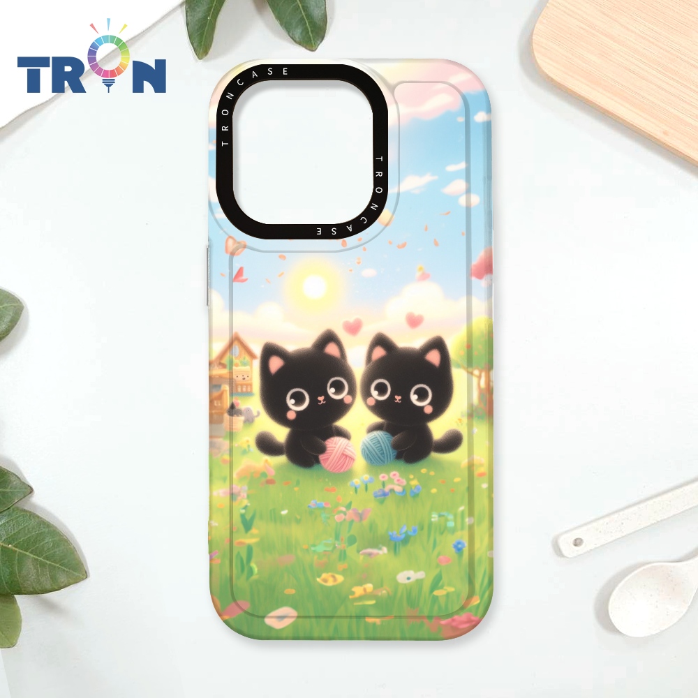 TRON iPhone 16 Pro 貓咪與毛線球系列 太空殼 透白款 手機殼