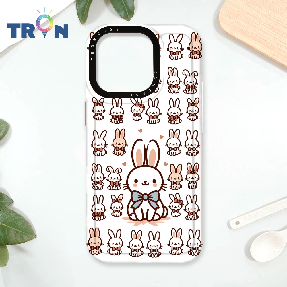 TRON iPhone 16 Pro 蝴蝶結兔子系列 太空殼 透白款 手機殼