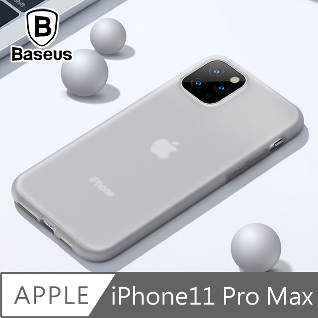 倍思 iPhone11 Pro Max 液態矽膠防刮抗油污軟殼保護套 透黑