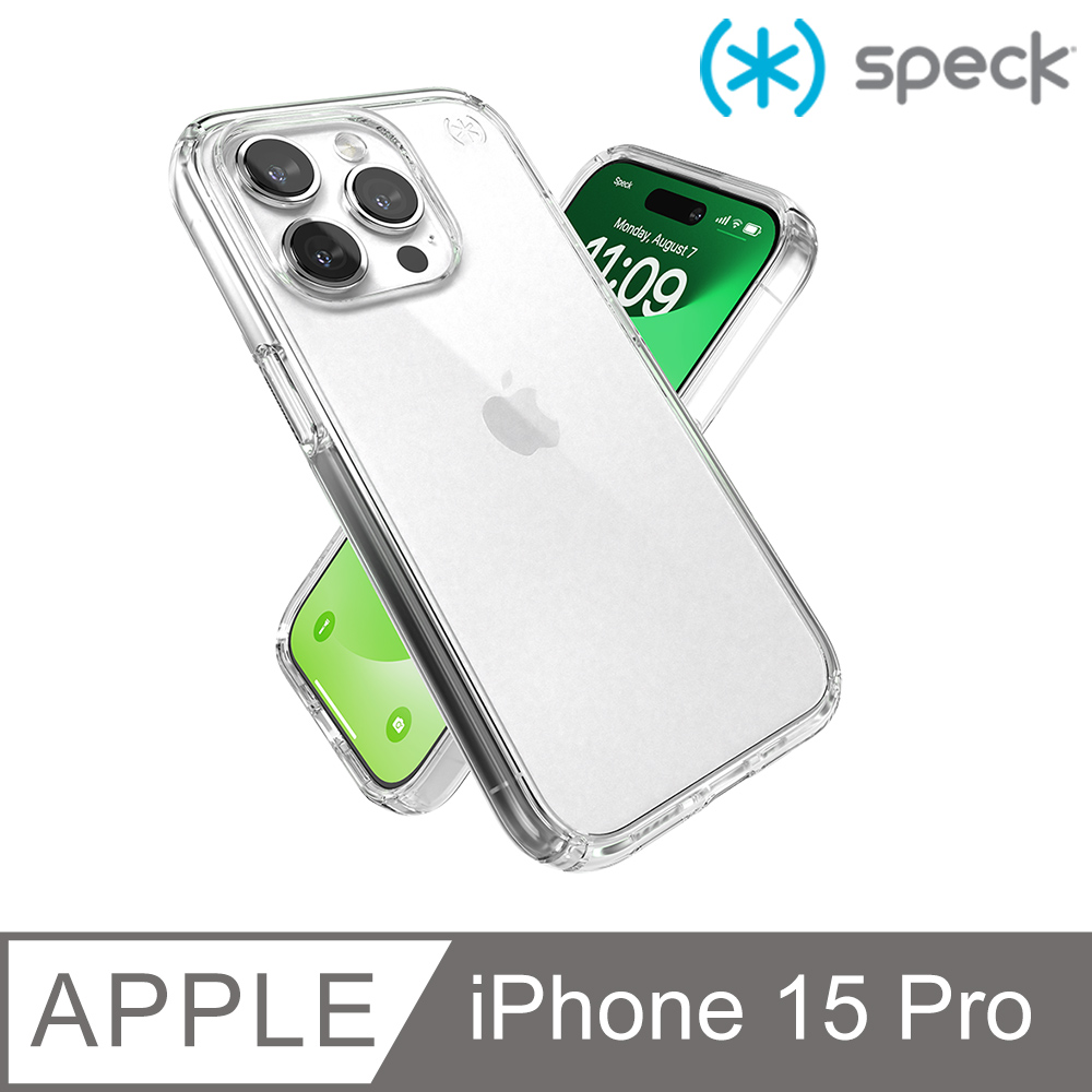 Speck iPhone 15 Pro (6.1吋) Presidio Perfect-Clear 透明防摔殼 - PChome 24h購物