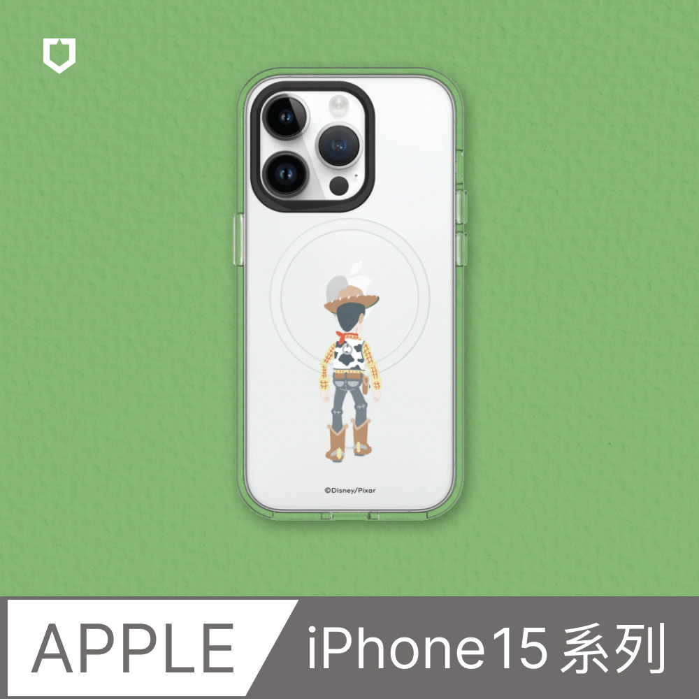 RHINOSHIELD 犀牛盾 iPhone 15/Plus/Pro/Max Clear MagSafe兼容 抗黃化透明防摔磁吸手機殼｜玩具總動員-Bye 胡迪