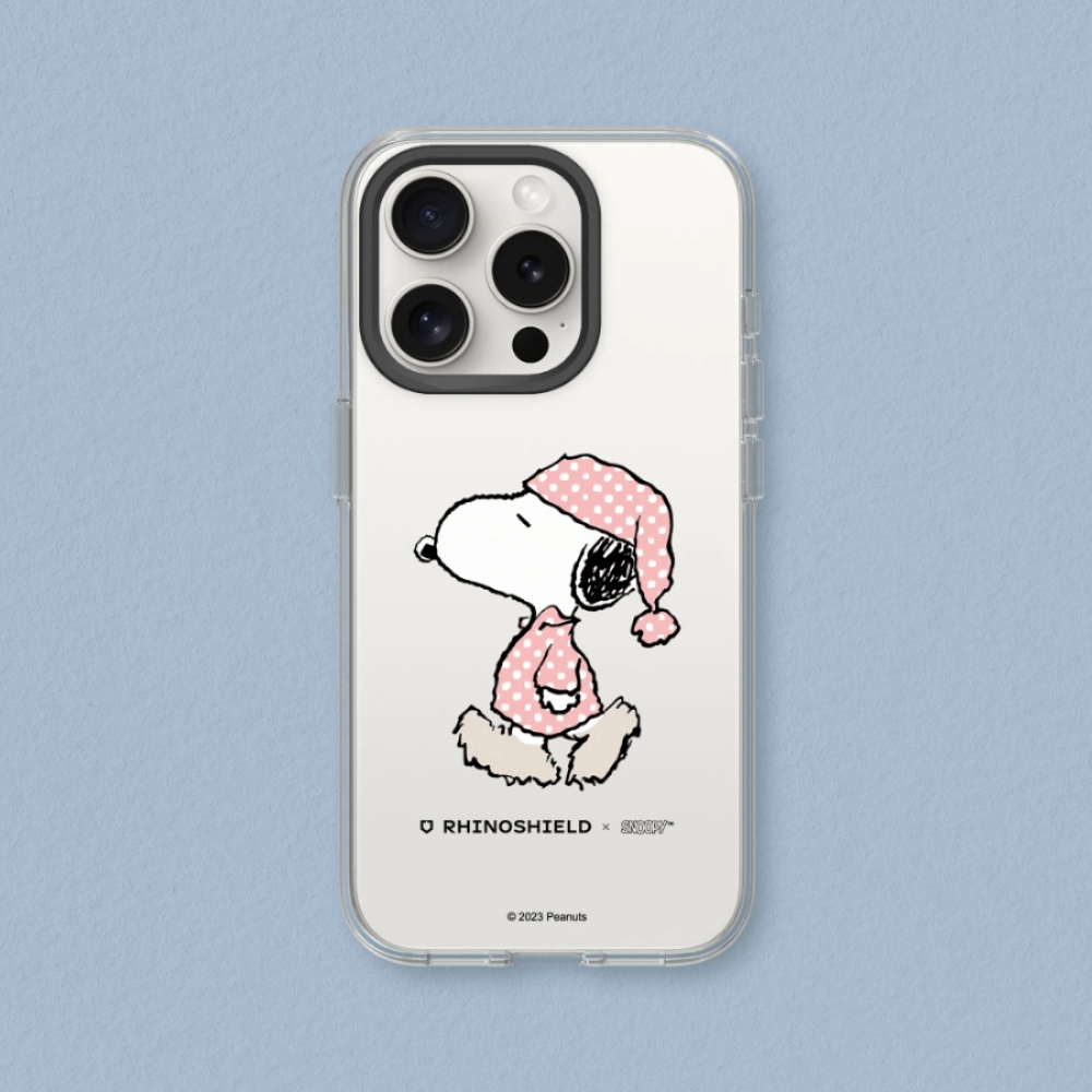 RHINOSHIELD 犀牛盾 iPhone 15/Plus/Pro/MaxClear 抗黃化透明防摔手機殼|Snoopy史努比-Snoopy Go to sleep