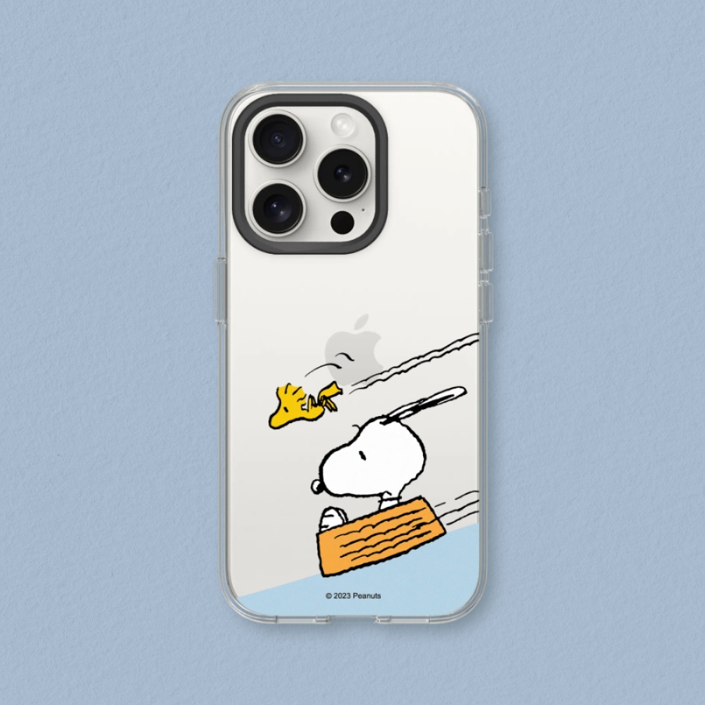 RHINOSHIELD 犀牛盾 iPhone 15/Plus/Pro/MaxClear 抗黃化透明防摔手機殼|Snoopy史努比-溜滑梯