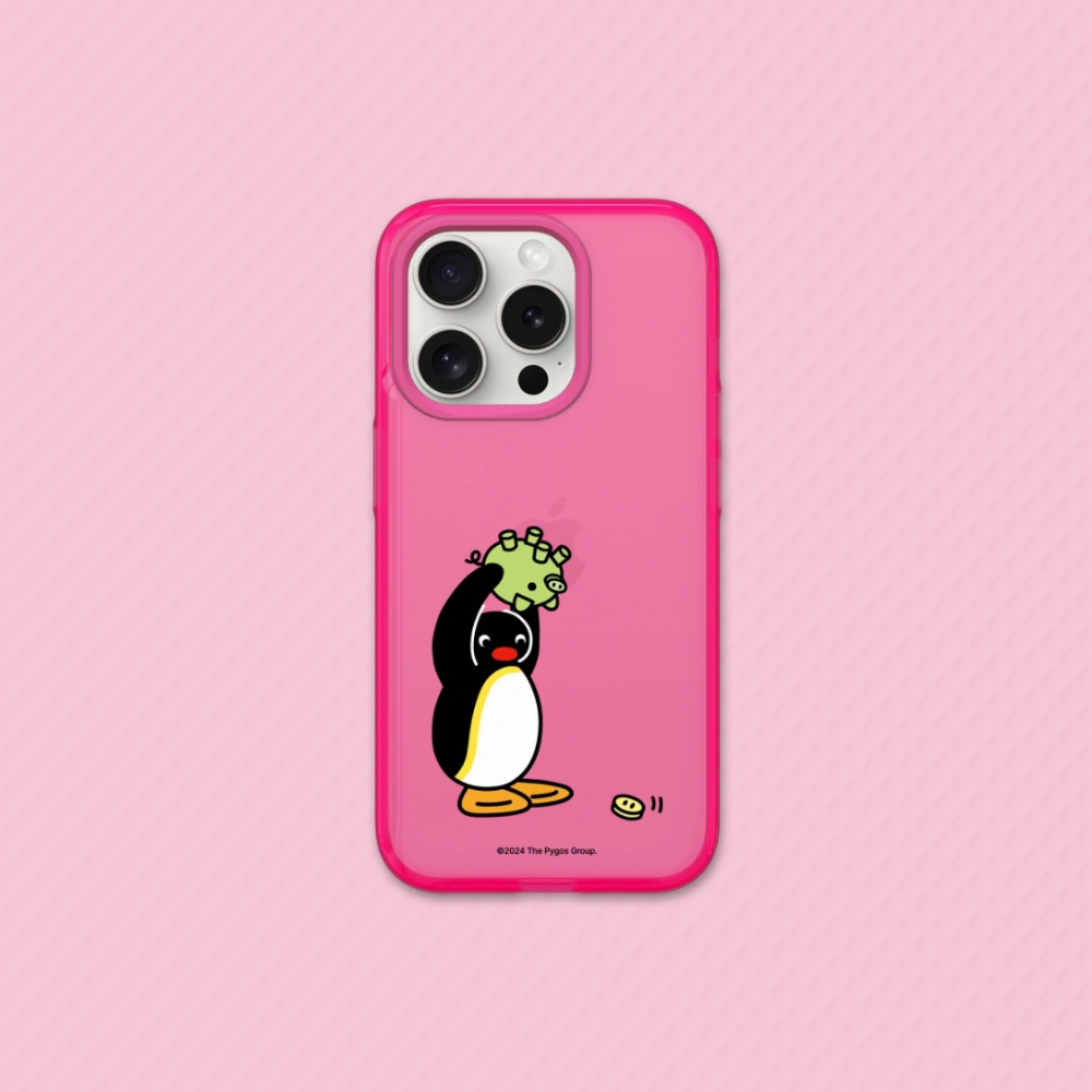 RHINOSHIELD 犀牛盾 iPhone 15/Plus/Pro/MaxJellyTint透明防摔手機殼|Pingu企鵝家族-Pingu - 月底了嗎