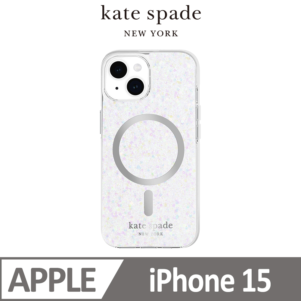 Kate Spade iPhone 15 MagSafe 精品手機殼 銀河星鑽(iPhone16 e 通用