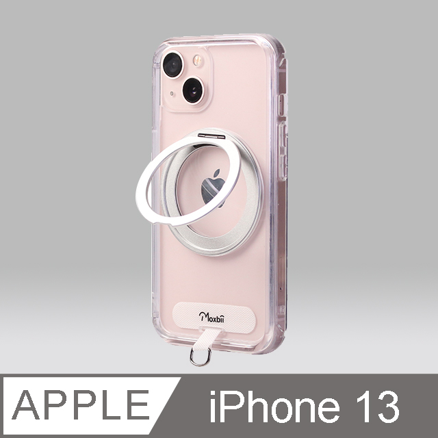 Moxbii 極空戰甲(For iPhone 13)旋轉磁吸支架+掛片 手機殼 不變黃保固 magsafe磁吸 360度旋轉