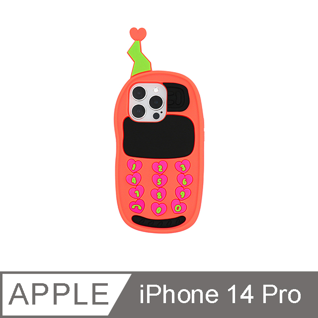 Candies iPhone 14 Pro - 夢想大哥大手機殼(螢光橘)