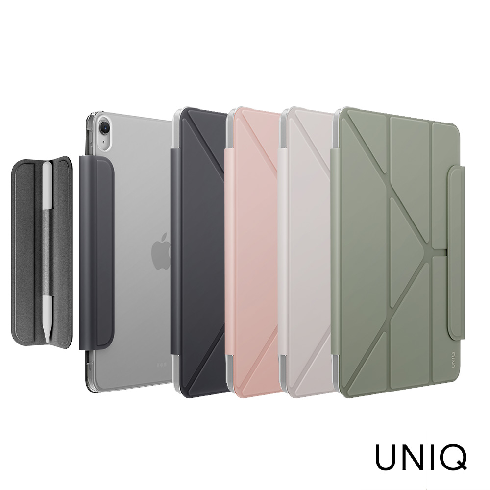 UNIQ iPad A16/10代 Camden Lite磁吸設計可拆卸式筆套多功能極簡透明保護套