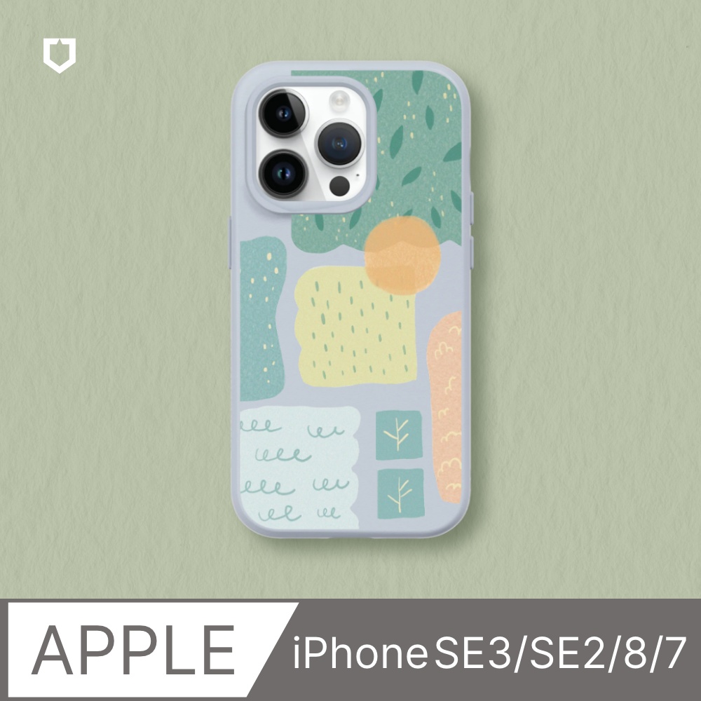 RHINOSHIELD 犀牛盾 iPhone SE3/SE2/8/7 SolidSuit防摔背蓋手機殼獨家設計-森林幾何(多色可選)