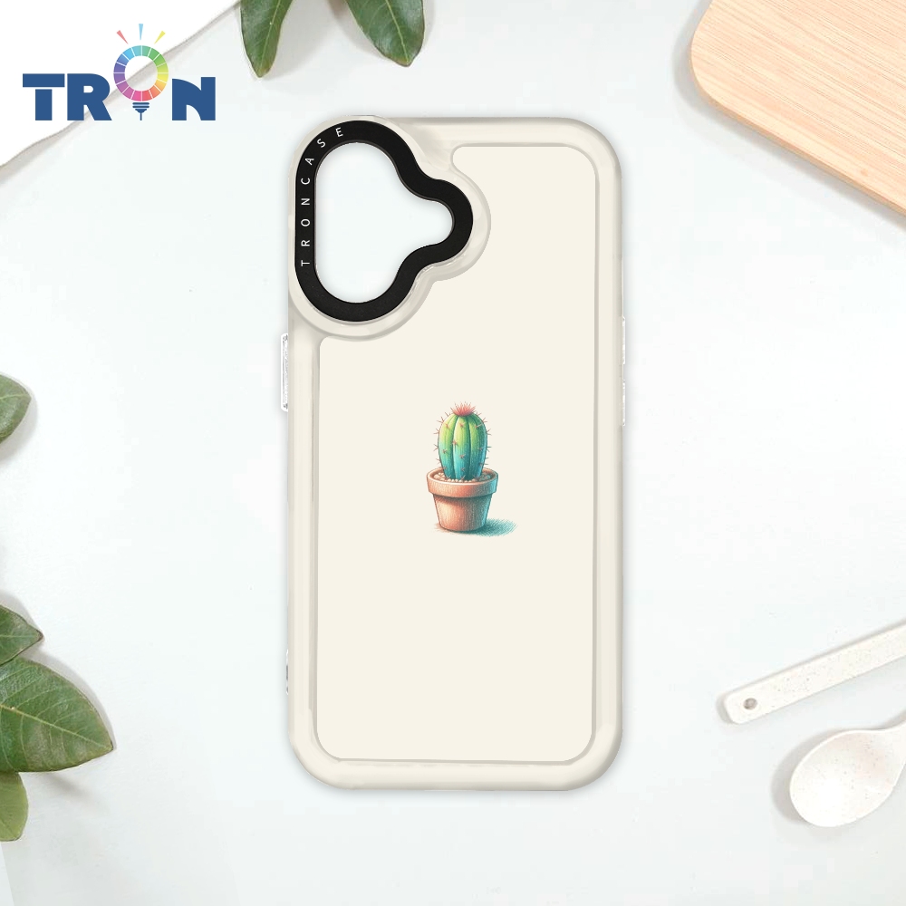 TRON iPhone 16 孤單仙人掌系列 太空殼 透白款 手機殼