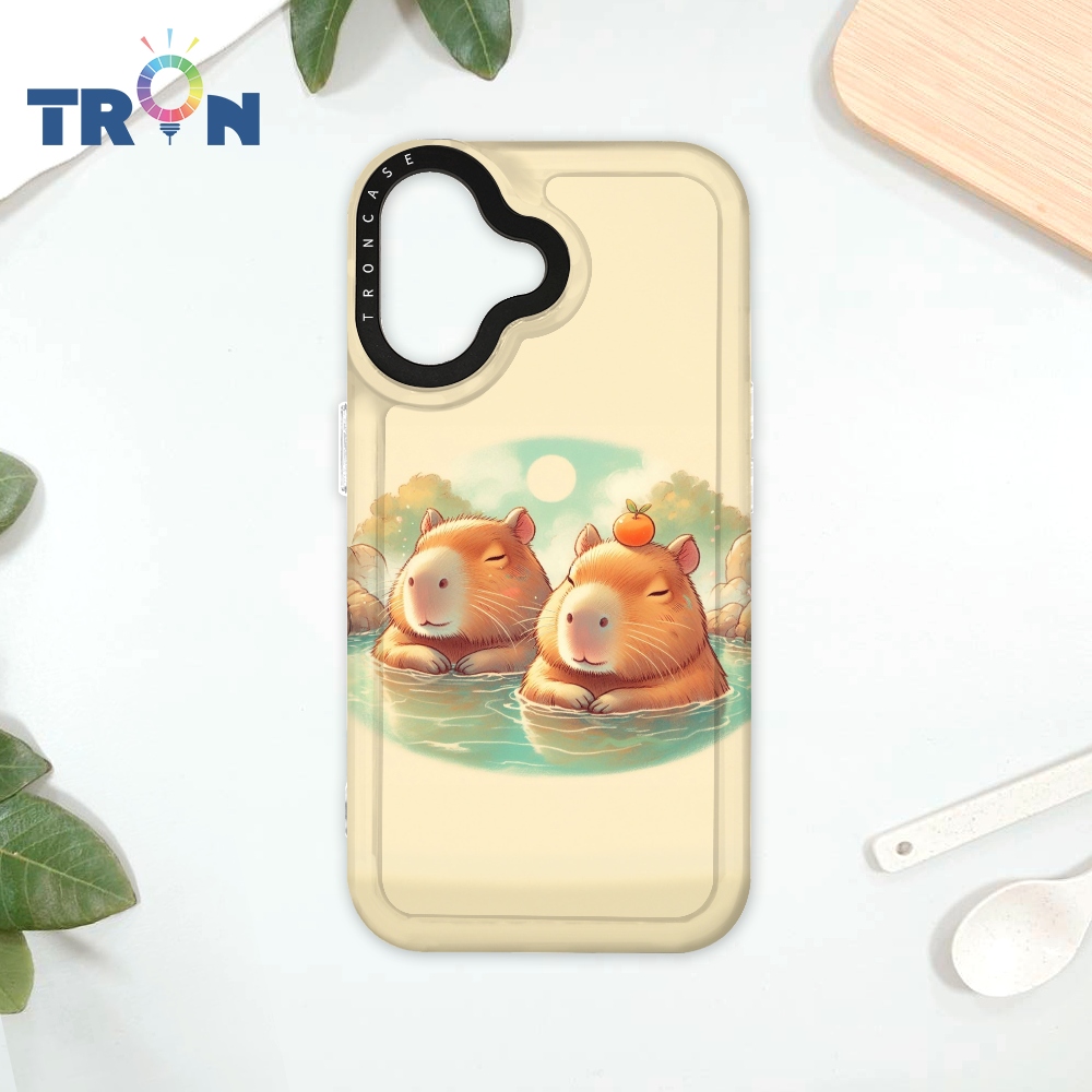 TRON iPhone 16 溫泉水豚系列 太空殼 透白款 手機殼