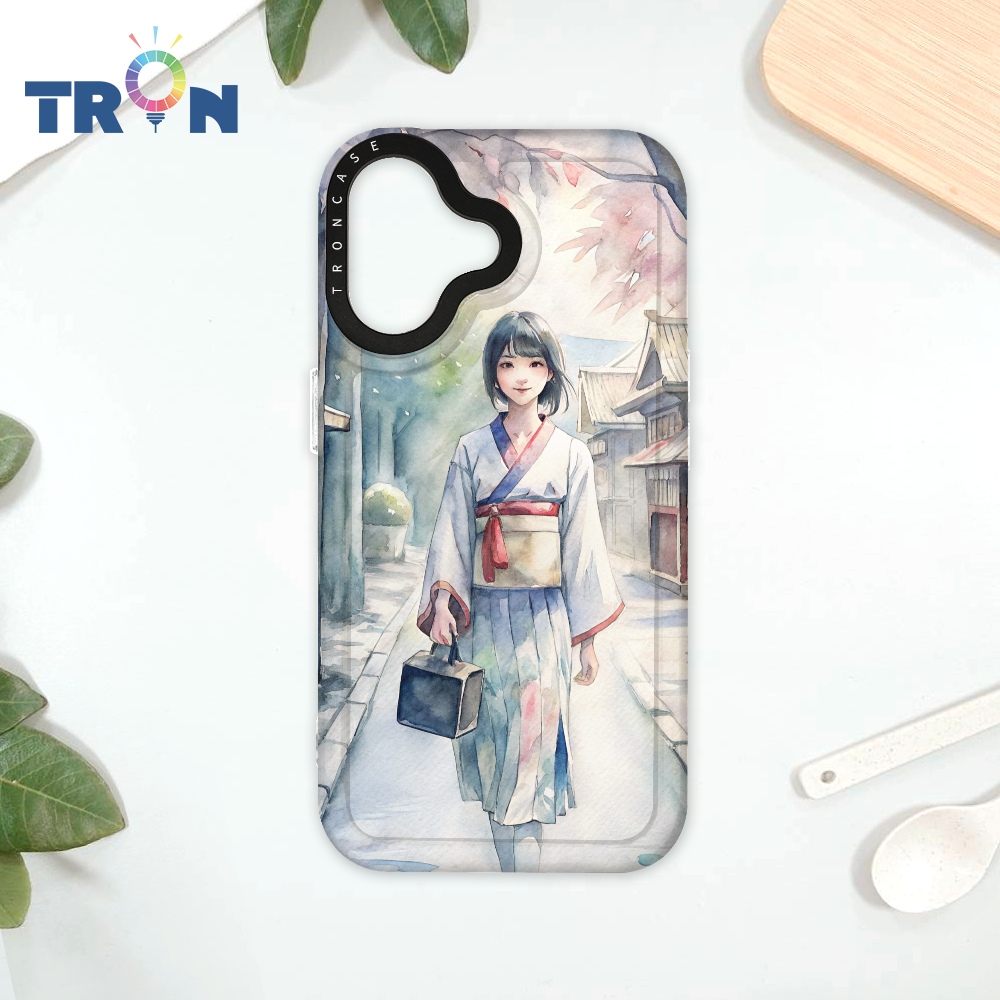 TRON iPhone 16 水彩少女 太空殼 透白款 手機殼