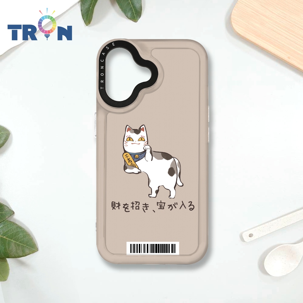 TRON iPhone 16 俄羅斯方塊招財貓S型系列 載具 MAGSAFE 磁吸 太空殼 透白款 手機殼