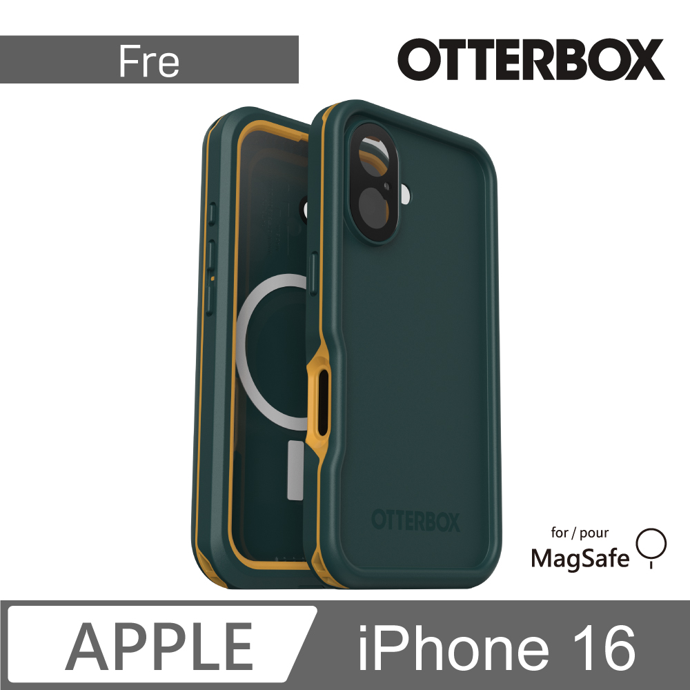 OTTERBOX LifeProof iPhone 16 6.1吋 Fre 全方位防水/雪/震/泥 保護殼-綠(支援MagSafe)