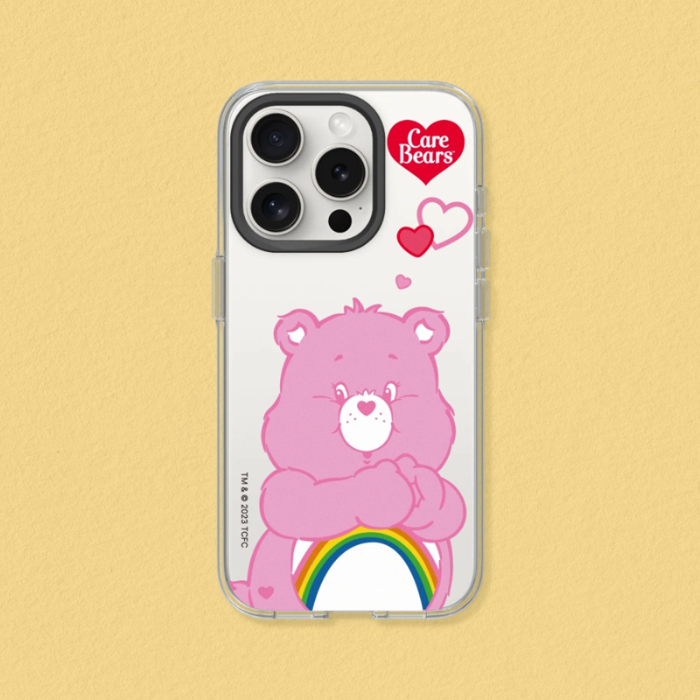 RHINOSHIELD 犀牛盾 iPhone 15/Plus/Pro/MaxClear 抗黃化透明防摔手機殼|Care Bears-Cheer Bear