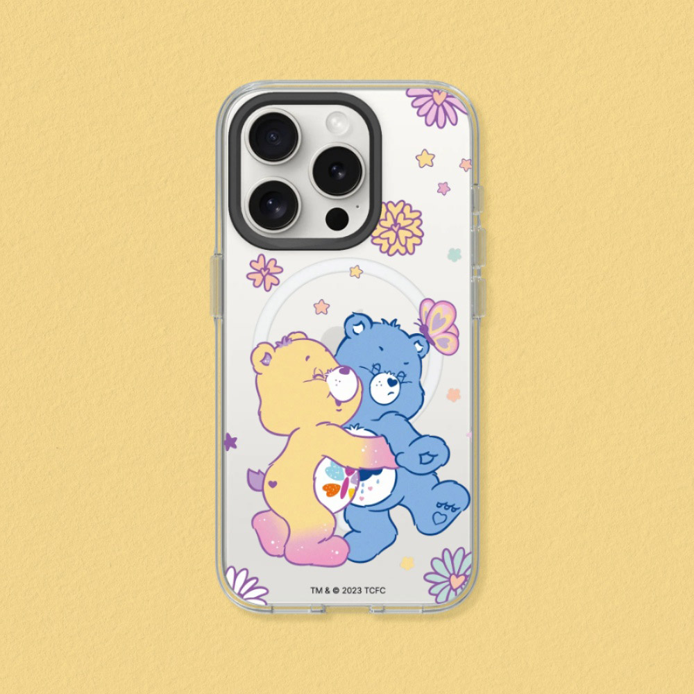 RHINOSHIELD 犀牛盾 iPhone 14系列Clear(MagSafe 兼容)透明防摔手機殼Care Bears系列-抱一個