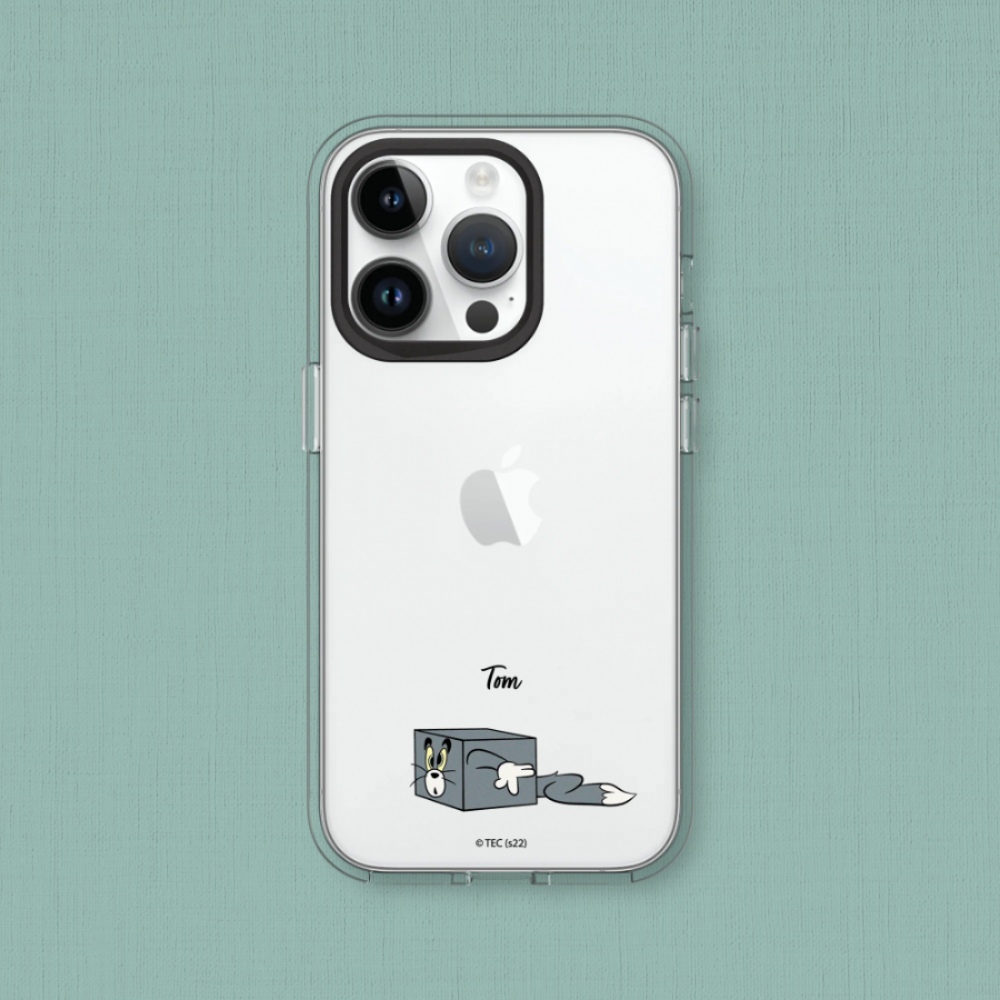 RHINOSHIELD 犀牛盾 iPhone 12系列Clear透明防摔手機殼湯姆貓與傑利鼠系列-貼紙系列-方塊湯姆貓