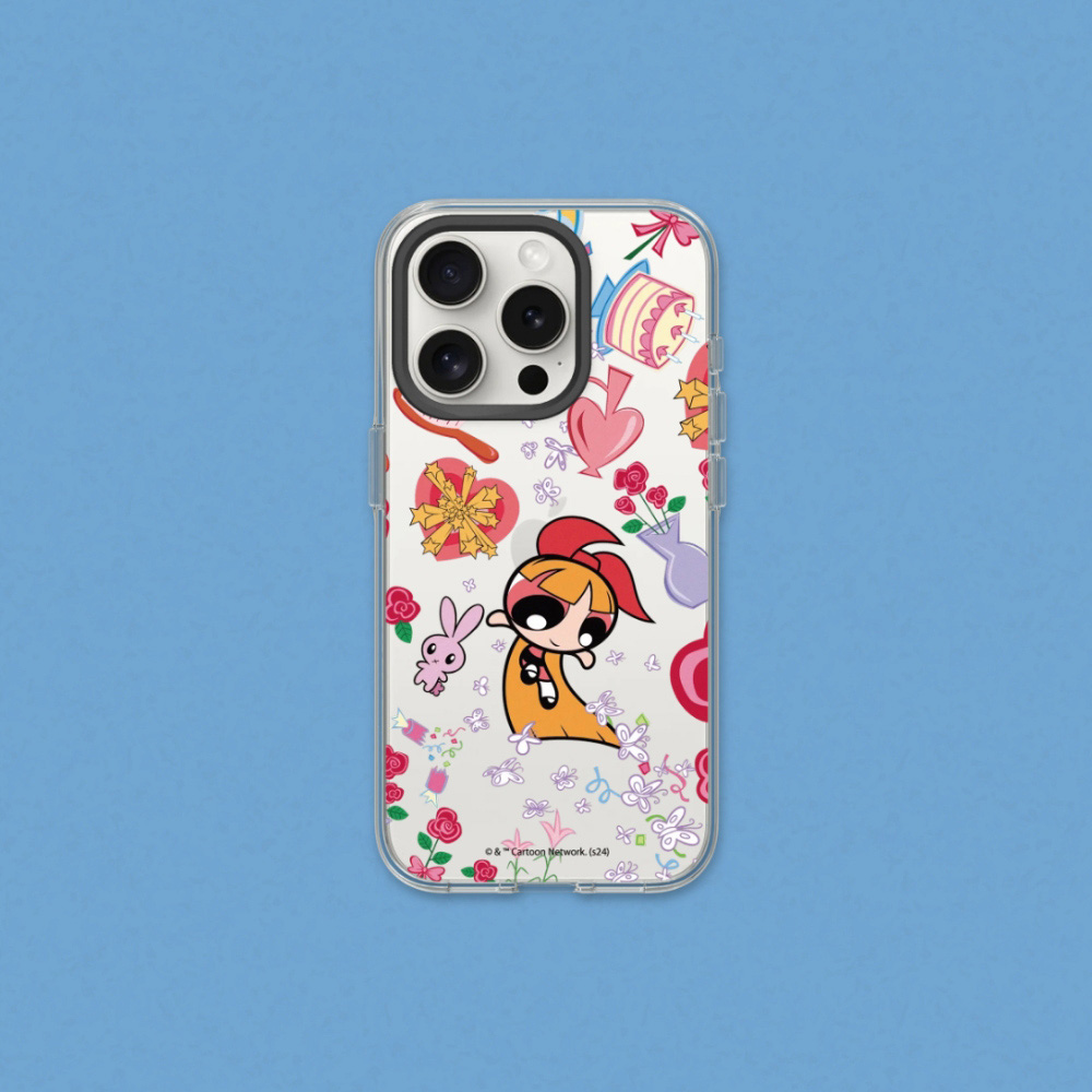 RHINOSHIELD 犀牛盾 iPhone 14/Plus/Pro/Pro Max Clear透明防摔手機殼|飛天小女警系列-花花