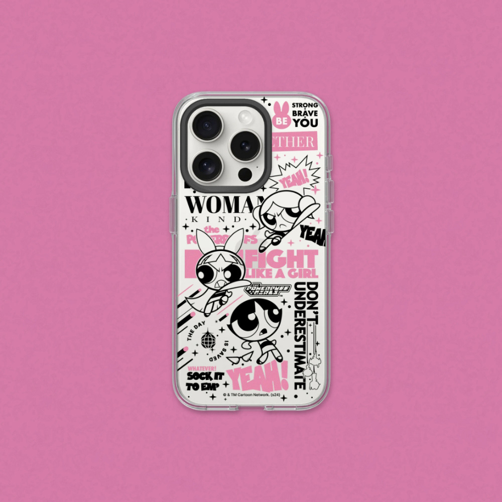 RHINOSHIELD 犀牛盾 iPhone 15/Plus/Pro/Pro Max Clear 抗黃化透明防摔手機殼|飛天小女警-女孩的力量海報款