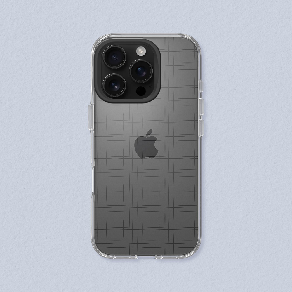 RHINOSHIELD 犀牛盾 iPhone 12/Pro/Pro Max Clear透明防摔手機殼-獨家設計玻璃紋理-十字花紋玻璃