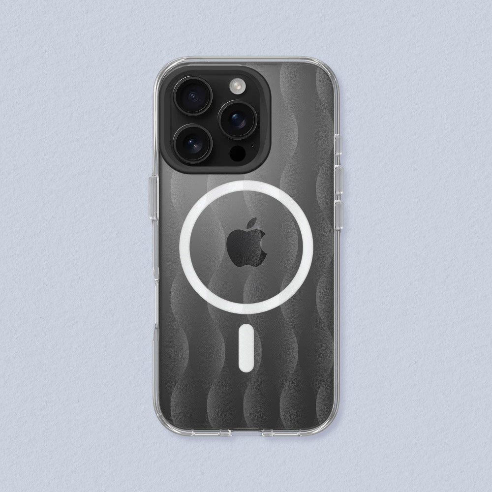RHINOSHIELD 犀牛盾 iPhone 12/Pro/Pro Max Clear(MagSafe兼容)透明防摔手機殼-獨家設計玻璃紋理-流沙紋理玻璃