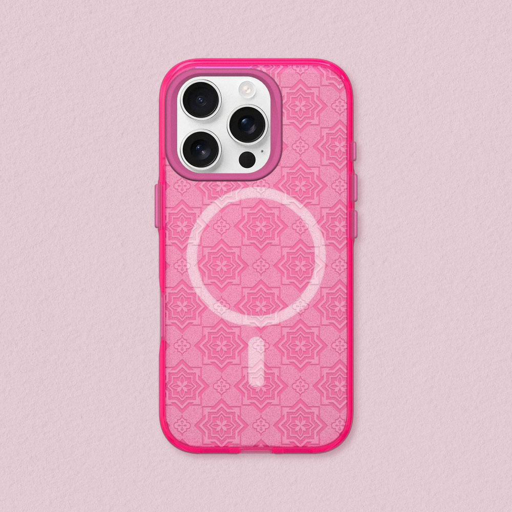 RHINOSHIELD 犀牛盾 iPhone 14系列JellyTint(MagSafe 兼容)透明防摔手機殼-獨家設計玻璃紋理系列-摩洛哥花磚馬賽克玻璃